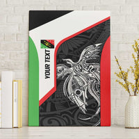 Personalised PNG Southern Highlands Province Canvas Wall Art Bird of Paradise Tattoo Flag Motif LT9 Without Frame Red - Polynesian Pride