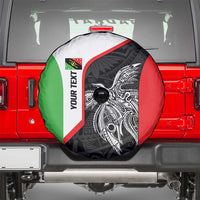 Personalised PNG Southern Highlands Province Spare Tire Cover Bird of Paradise Tattoo Flag Motif LT9 - Polynesian Pride