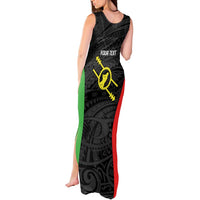 Personalised PNG Southern Highlands Province Tank Maxi Dress Bird of Paradise Tattoo Flag Motif LT9 - Polynesian Pride