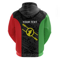 Personalised PNG Southern Highlands Province Zip Hoodie Bird of Paradise Tattoo Flag Motif LT9 - Polynesian Pride