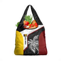 Personalised PNG Western Province Grocery Bag Bird of Paradise Tattoo Flag Motif LT9 1-pack One Size Red - Polynesian Pride
