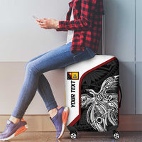 Personalised PNG Western Province Luggage Cover Bird of Paradise Tattoo Flag Motif LT9 - Polynesian Pride