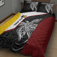 Personalised PNG Western Province Quilt Bed Set Bird of Paradise Tattoo Flag Motif LT9 - Polynesian Pride