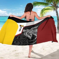 Personalised PNG Western Province Sarong Bird of Paradise Tattoo Flag Motif LT9 - Polynesian Pride