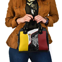 Personalised PNG Western Province Shoulder Handbag Bird of Paradise Tattoo Flag Motif LT9 - Polynesian Pride