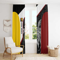 Personalised PNG Western Province Window Curtain Bird of Paradise Tattoo Flag Motif LT9 - Polynesian Pride