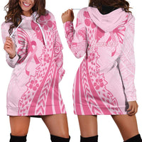 Pacific Girl and Butterfly Cancer Ribbon Personalised Hoodie Dress LT9 - Polynesian Pride