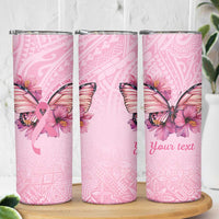 Faith Hope Love Butterfly Ribbon Personalised Skinny Tumbler LT9 - Polynesian Pride