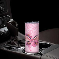 Faith Hope Love Butterfly Ribbon Personalised Skinny Tumbler LT9 - Polynesian Pride