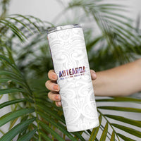 Custom New Zealand Aotearoa Skinny Tumbler Pink Maori Paua Shell Indigenous LT9 - Polynesian Pride