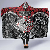 Aotearoa and Australia Hooded Blanket New Zealand Honour The Treaty Ake!Ake!Ake! LT9 One Size Red - Polynesian Pride