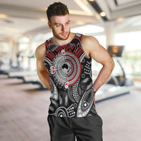 Aotearoa and Australia Men Tank Top New Zealand Honour The Treaty Ake!Ake!Ake! LT9 Red - Polynesian Pride