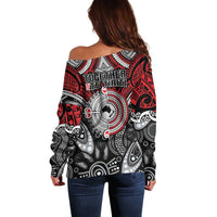 Aotearoa and Australia Off Shoulder Sweater New Zealand Honour The Treaty Ake!Ake!Ake! LT9 - Polynesian Pride