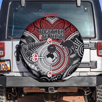 Aotearoa and Australia Spare Tire Cover New Zealand Honour The Treaty Ake!Ake!Ake! LT9 Red - Polynesian Pride