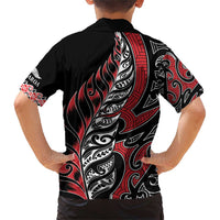 Koru Fern New Zealand Family Matching Short Sleeve Bodycon Dress and Hawaiian Shirt Maori Tribal Pattern LT9 - Polynesian Pride