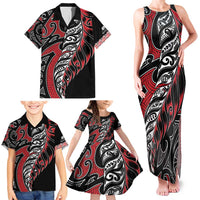 Koru Fern New Zealand Family Matching Tank Maxi Dress and Hawaiian Shirt Maori Tribal Pattern LT9 - Polynesian Pride