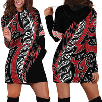 Koru Fern New Zealand Hoodie Dress Maori Tribal Pattern LT9 - Polynesian Pride