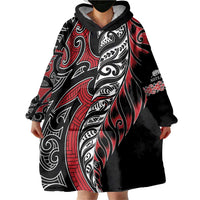 Koru Fern New Zealand Wearable Blanket Hoodie - Maori Tribal Pattern LT9 - Polynesian Pride