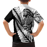 Koru Fern New Zealand Maori Tribal Warrior Kid Hawaiian Shirt LT9 - Polynesian Pride