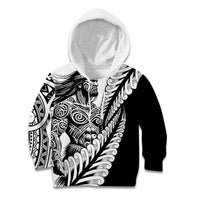 Koru Fern New Zealand Maori Tribal Warrior Kid Hoodie LT9 Hoodie Black - Polynesian Pride