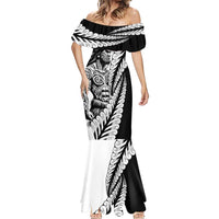 Koru Fern New Zealand Maori Tribal Warrior Mermaid Dress LT9 - Polynesian Pride