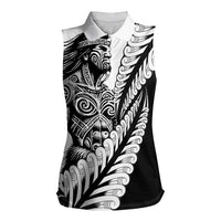 Koru Fern New Zealand Maori Tribal Warrior Women Sleeveless Polo Shirt LT9 Female Black - Polynesian Pride