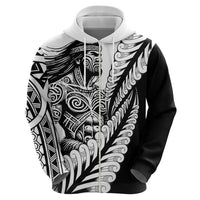 Koru Fern New Zealand Maori Tribal Warrior Zip Hoodie LT9 - Polynesian Pride