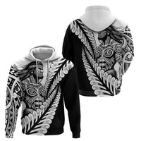 Koru Fern New Zealand Maori Tribal Warrior Zip Hoodie LT9 - Polynesian Pride