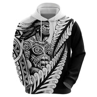 Koru Fern New Zealand Maori Tribal Warrior Zip Hoodie LT9 - Polynesian Pride