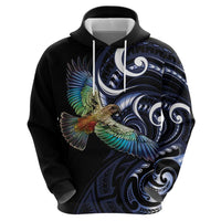 New Zealand Kea Bird Personalised Hoodie Maori Tribal Koru Art LT9 - Polynesian Pride