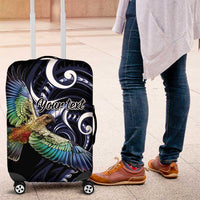 New Zealand Kea Bird Personalised Luggage Cover Maori Tribal Koru Art