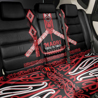 Toitu Te Tiriti Waitangi Back Car Seat Cover Black Wharenui House - Polynesian Pride