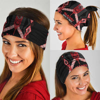 Toitu Te Tiriti Waitangi Neck Gaiter Black Wharenui House - Polynesian Pride