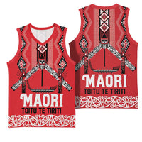 Toitu Te Tiriti Waitangi Basketball Jersey Red Wharenui House - Polynesian Pride