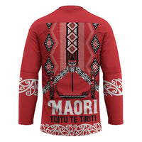 Toitu Te Tiriti Waitangi Hockey Jersey Red Wharenui House - Polynesian Pride