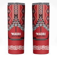 Toitu Te Tiriti Waitangi Skinny Tumbler Red Wharenui House LT9 Red - Polynesian Pride