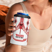 Toitu Te Tiriti Waitangi 4 in 1 Can Cooler Tumbler White Wharenui House LT9 - Polynesian Pride