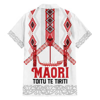 Toitu Te Tiriti Waitangi Family Matching Summer Maxi Dress and Hawaiian Shirt White Wharenui House LT9 - Polynesian Pride