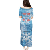 Personalised Tonga Apifo'ou College Family Matching Puletasi and Hawaiian Shirt Since 1865 Special Kupesi Pattern LT9 - Polynesian Pride
