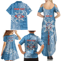 Personalised Tonga Apifo'ou College Family Matching Summer Maxi Dress and Hawaiian Shirt Since 1865 Special Kupesi Pattern LT9 - Polynesian Pride