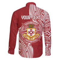 Personalised Kolisi Tonga Atele 142nd Anniversary Family Matching Off The Shoulder Long Sleeve Dress and Hawaiian Shirt Special Kupesi Pattern LT9 - Polynesian Pride