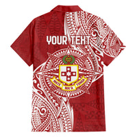 Personalised Kolisi Tonga Atele 142nd Anniversary Family Matching Short Sleeve Bodycon Dress and Hawaiian Shirt Special Kupesi Pattern LT9 - Polynesian Pride
