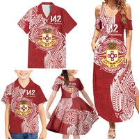 Personalised Kolisi Tonga Atele 142nd Anniversary Family Matching Summer Maxi Dress and Hawaiian Shirt Special Kupesi Pattern LT9 - Polynesian Pride
