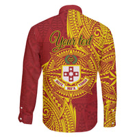 Personalised Kolisi Tonga Atele Family Matching Off The Shoulder Long Sleeve Dress and Hawaiian Shirt Since 1882 Simple Ngatu Pattern LT9 - Polynesian Pride