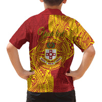 Personalised Kolisi Tonga Atele Family Matching Short Sleeve Bodycon Dress and Hawaiian Shirt Since 1882 Simple Ngatu Pattern LT9 - Polynesian Pride