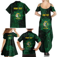 Personalised Tonga Liahona High School 76th Anniversary Family Matching Summer Maxi Dress and Hawaiian Shirt Special Kupesi Pattern LT9 - Polynesian Pride