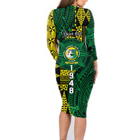 Personalised Tonga Liahona High School Family Matching Long Sleeve Bodycon Dress and Hawaiian Shirt Since 1948 Special Kupesi Pattern LT9 - Polynesian Pride