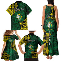 Personalised Tonga Liahona High School Family Matching Tank Maxi Dress and Hawaiian Shirt Since 1948 Special Kupesi Pattern LT9 - Polynesian Pride