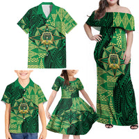 Personalised Tonga Saineha High School Family Matching Off Shoulder Maxi Dress and Hawaiian Shirt Since 1978 Special Kupesi Pattern LT9 - Polynesian Pride