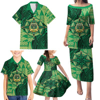 Personalised Tonga Saineha High School Family Matching Puletasi and Hawaiian Shirt Since 1978 Special Kupesi Pattern LT9 - Polynesian Pride